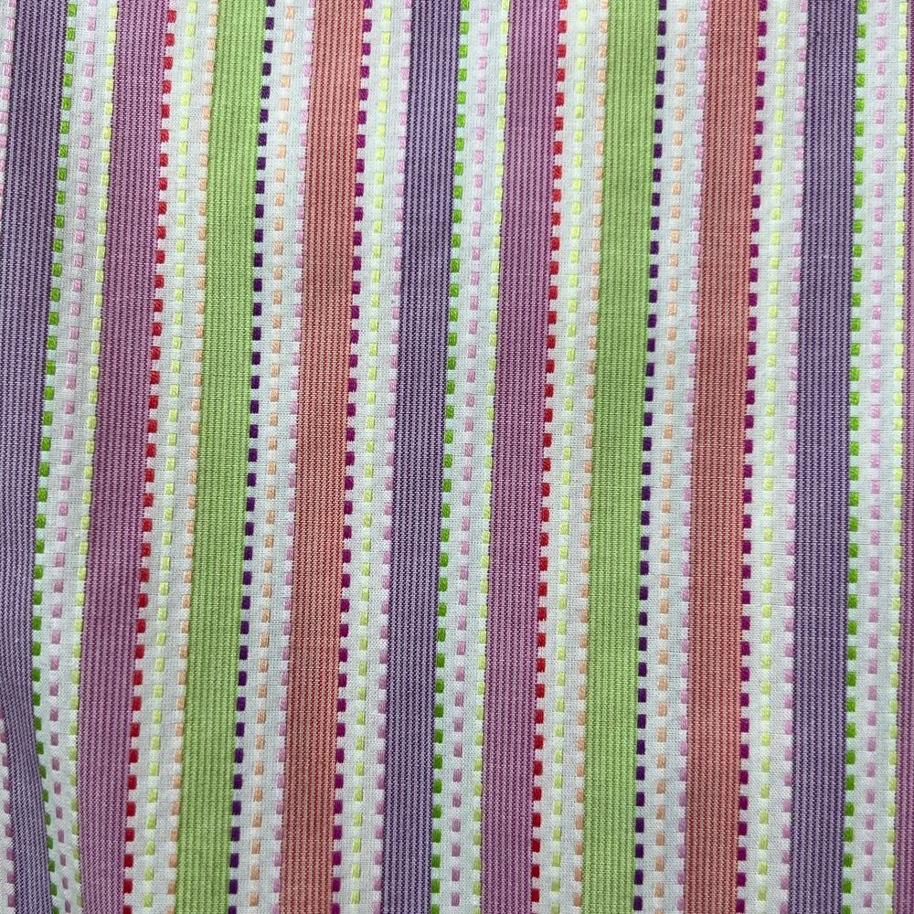 FOXCRAFT Button Down Shirt Womens 14 Pink Green Stripe Long Sleeve Wrinkle Free - Picture 8 of 11